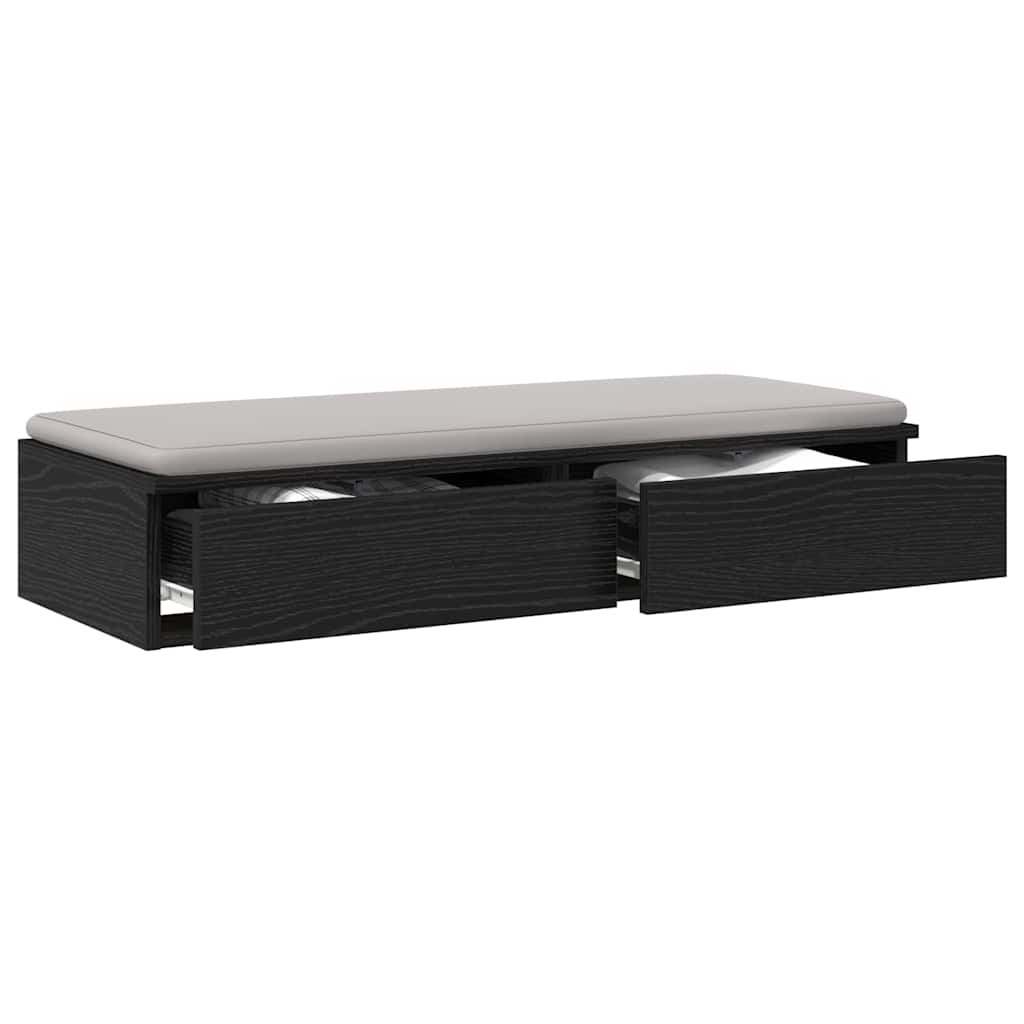 Bed Drawers Black oak 90 x 36.5 x 16.5 cm Engineered wood